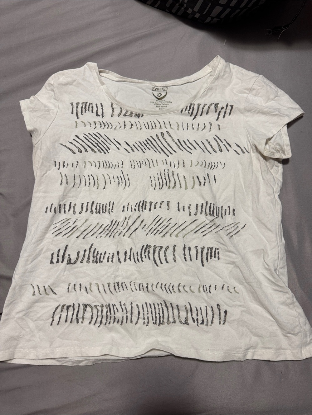 Zenergy White Short-Sleeve Graphic Tee - Women
